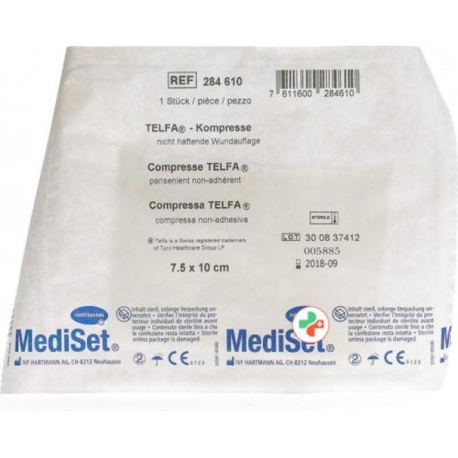 Mediset IVF Telfa Kompressen 10x7.5см стерильный 150 пакетиков Mediset IVF Telfa Kompressen 10x7.5см стерильный 150 пакетиков