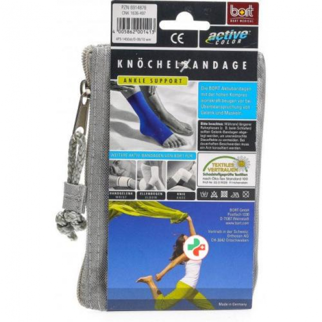 Bort Aktive Color Knochelbandage размер S -21см Blau