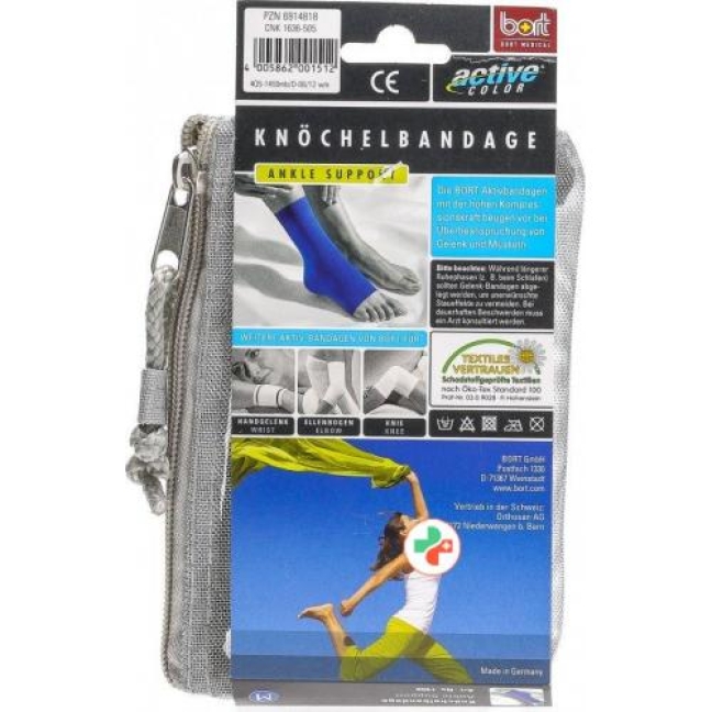 Bort Aktive Color Knochelbandage размер M -23см Blau Bort Aktive Color Knochelbandage размер M -23см Blau