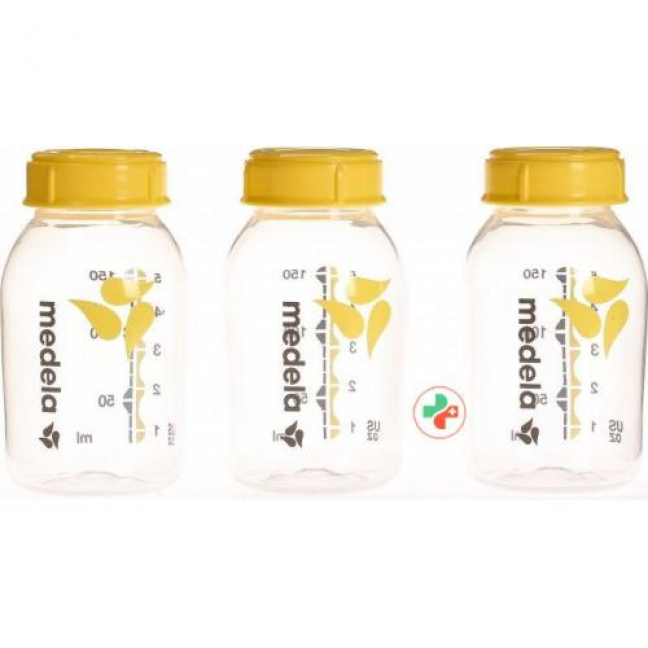 Medela Milchflasche 150мл 3 штуки bedruckt mit Deckel