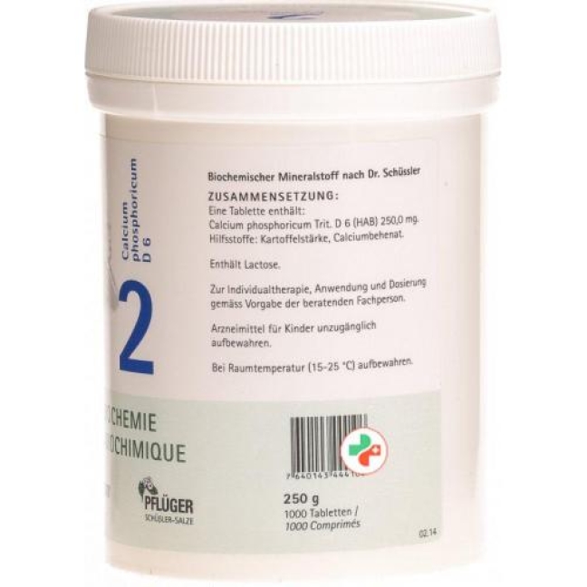 Pflueger Schussler Nr. 2 Calc Phos в таблетках, D 6 250г Pflueger Schussler Nr. 2 Calc Phos в таблетках, D 6 250г