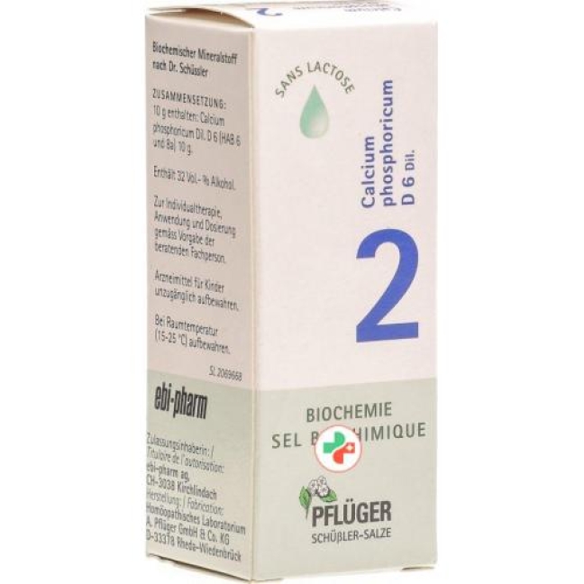 Pflueger Schussler Nr. 2 Calc Phos капли D 6 30мл Pflueger Schussler Nr. 2 Calc Phos капли D 6 30мл