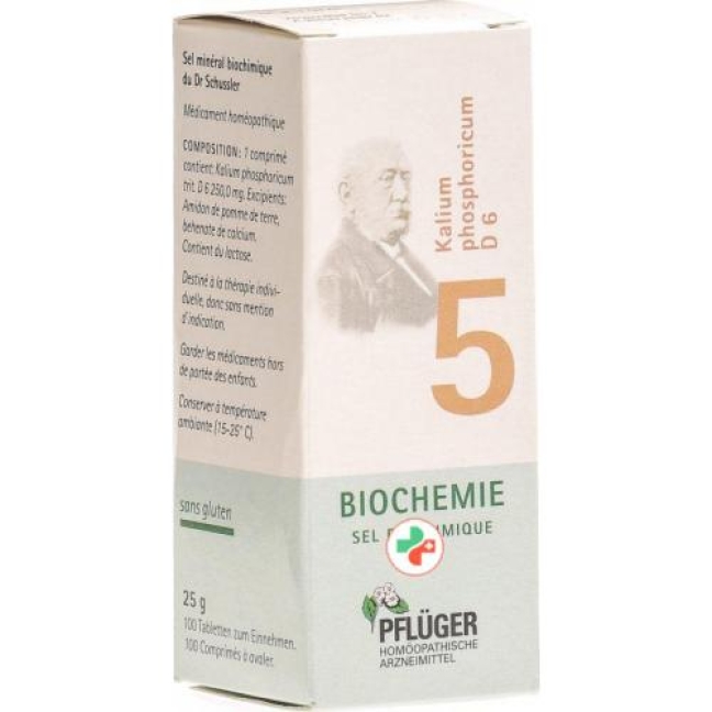 Pflueger Schussler Nr. 5 Kal Phos в таблетках, D 6 25г Pflueger Schussler Nr. 5 Kal Phos в таблетках, D 6 25г