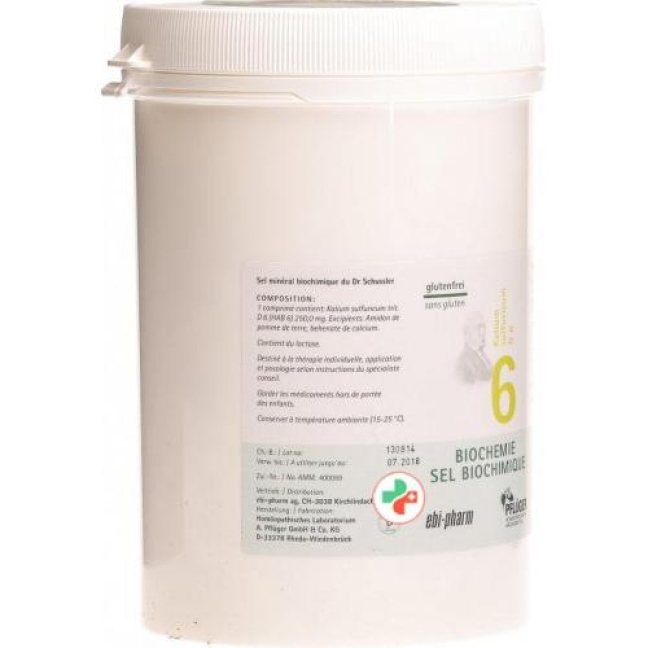 Pflueger Schussler Nr. 6 Kal Sulf в таблетках, D 6 1000г Pflueger Schussler Nr. 6 Kal Sulf в таблетках, D 6 1000г