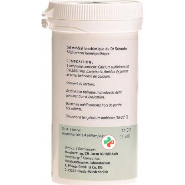 Pflueger Schussler Nr. 12 Calc Sulf в таблетках, D 6 100г Pflueger Schussler Nr. 12 Calc Sulf в таблетках, D 6 100г