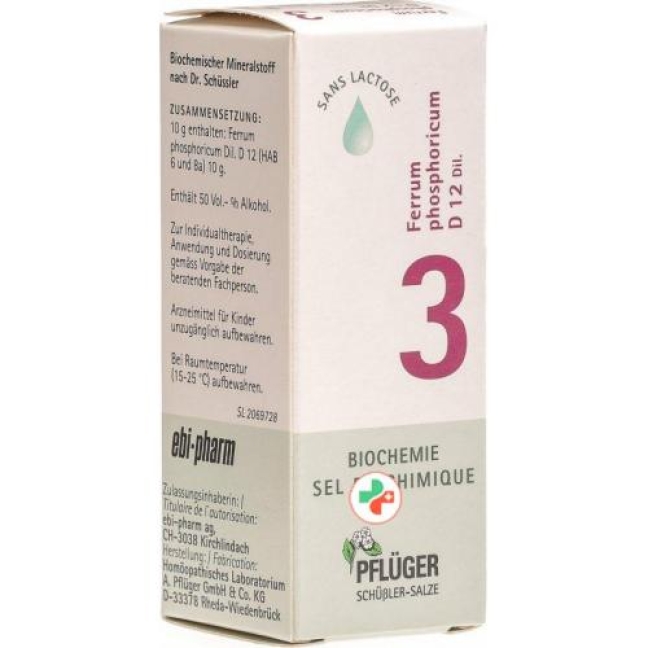 Pflueger Schussler Nr. 3 Ferr Phos капли D 12 30 Pflueger Schussler Nr. 3 Ferr Phos капли D 12 30