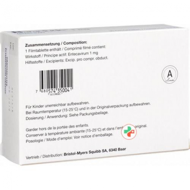 Baraclude 1 mg 30 filmtablets