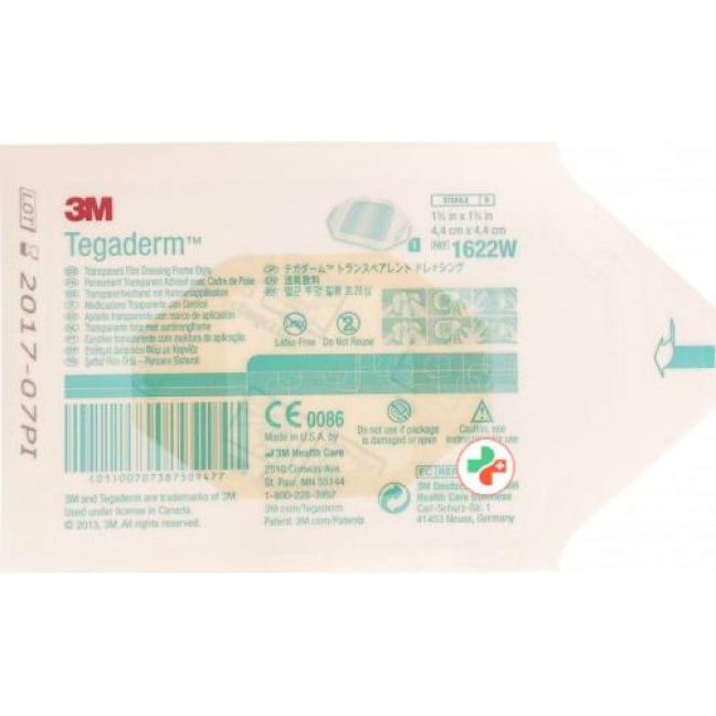 3M Tegaderm Transparentverband 4.4x4.4см 5 штук