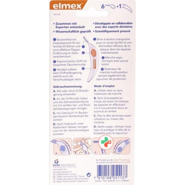 Elmex Interdentalburste 5мм mit Halter 6 штук Elmex Interdentalburste 5мм mit Halter 6 штук
