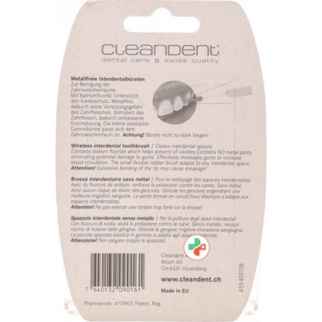 Cleandent Interdentalbursten Metallfrei 20 штук Cleandent Interdentalbursten Metallfrei 20 штук