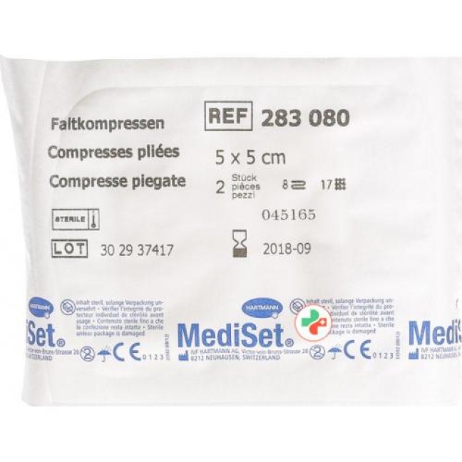 MediSet Faltkompressen 5x5см Typ 17 8-fach 110x 2 штуки