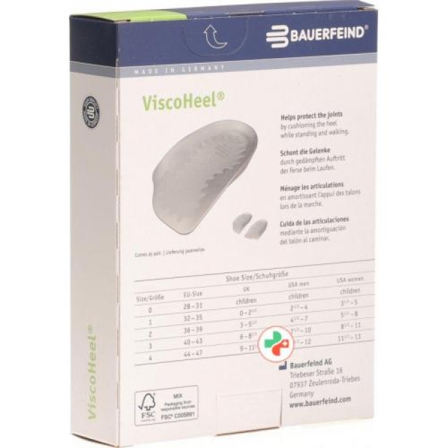 Viscoheel Fersenkissen Grosse 2 (36-39) 1 Paar