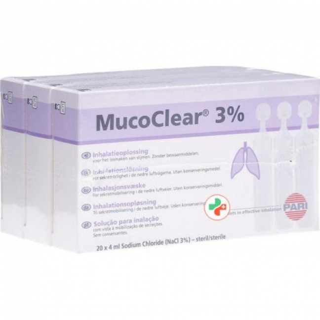 Pari Mucoclear раствор для ингаляций 3% NaCl 60 ампул 4мл