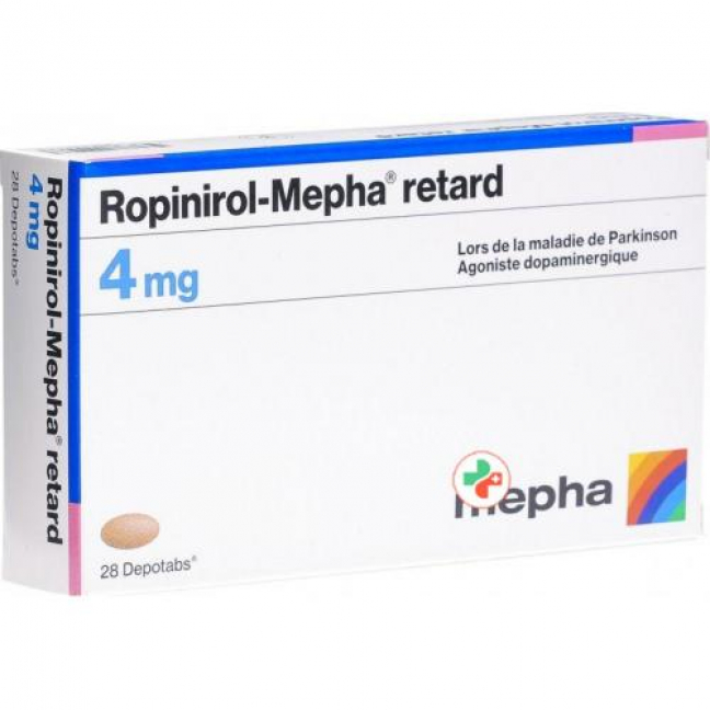 Ropinirol Mepha Retard 4 mg 28 Depotabs