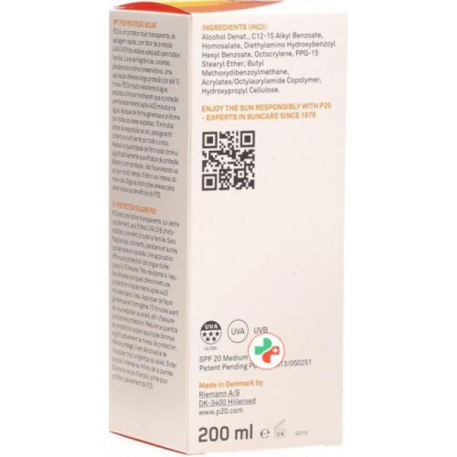 P20 Sun Protection лосьон SPF 20 200мл P20 Sun Protection лосьон SPF 20 200мл