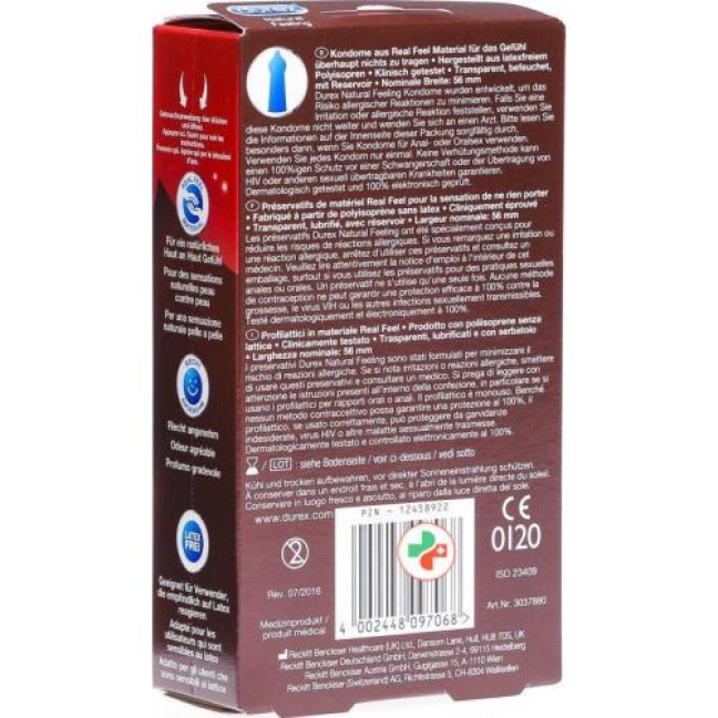 Durex Natural Feeling Praservativ 10 штук Durex Natural Feeling Praservativ 10 штук