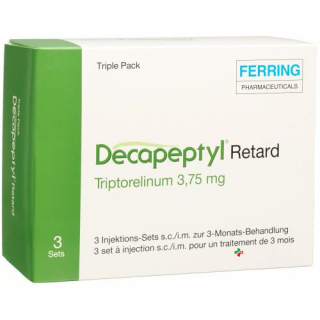 Декапептил  Ретард  3.75 мг  3 набора шприц с препаратом 