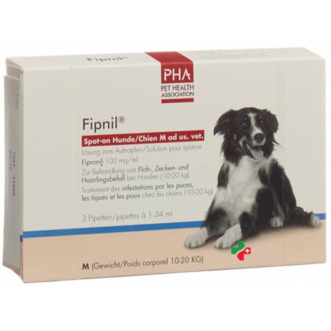 Fipnil Spot-on Ad Us. Vet. раствор Hunde M 3 X 1.34 м Fipnil Spot-on Ad Us. Vet. раствор Hunde M 3 X 1.34 м