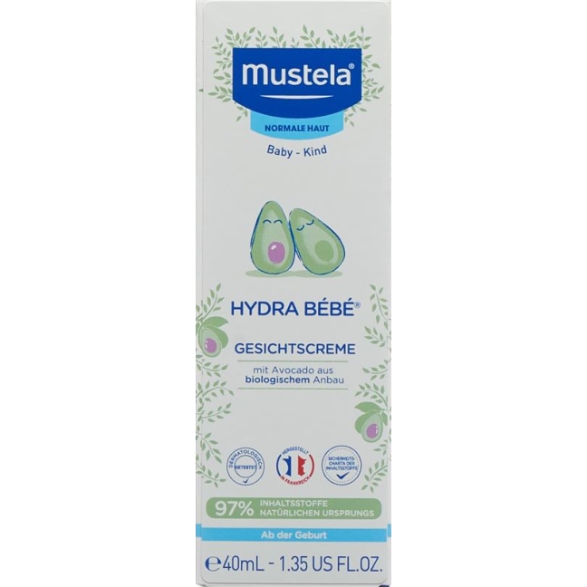 Крем для лица MUSTELA Hydra B&eacute;b&eacute; для нормальной кожи.