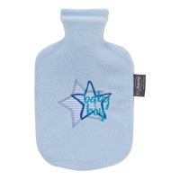 FASHY Kinderwärmflasche 0.8l hellbl Boy Flausch Th