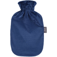FASHY Wärmflasche 2l Flauschbezug marine