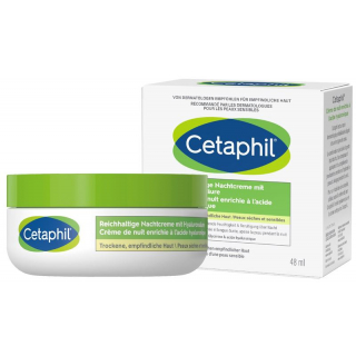 CETAPHIL насыщенный ночной крем с гиалуроновой кислотой.