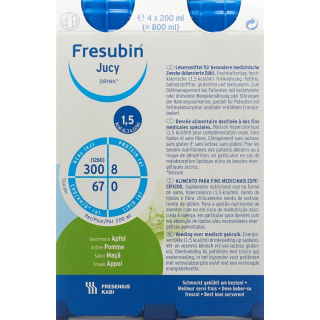 Fresubin Jucy Drink Apfel 4 Flatcap 200ml