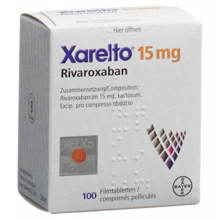 Xarelto Filmtabletten 15mg Dose 100 Stück