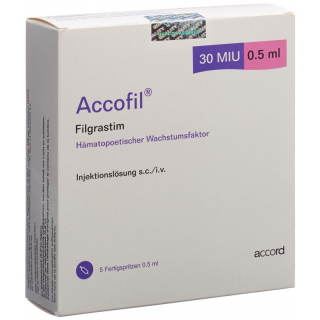 Accofil Injektionslösung 300mcg/0.5ml Fertigspritze 5x 0.5ml