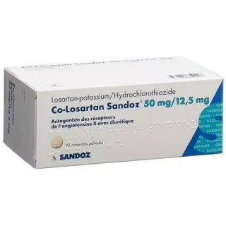 Ко-Лозартан Сандоз 50/12,5 мг 98 таблеток покрытых оболочкой 