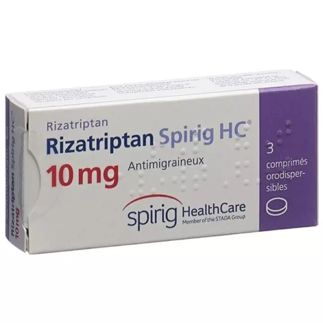 Rizatriptan Spirig 10 mg 3 Schmelztablets Rizatriptan Spirig 10 mg 3 Schmelztablets