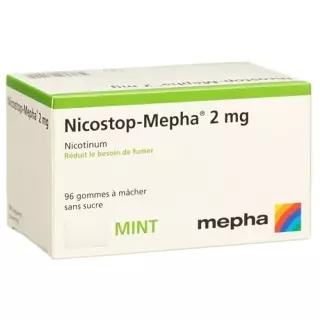 Никостоп Мефа мята 2 мг 96 жевательных пастилок