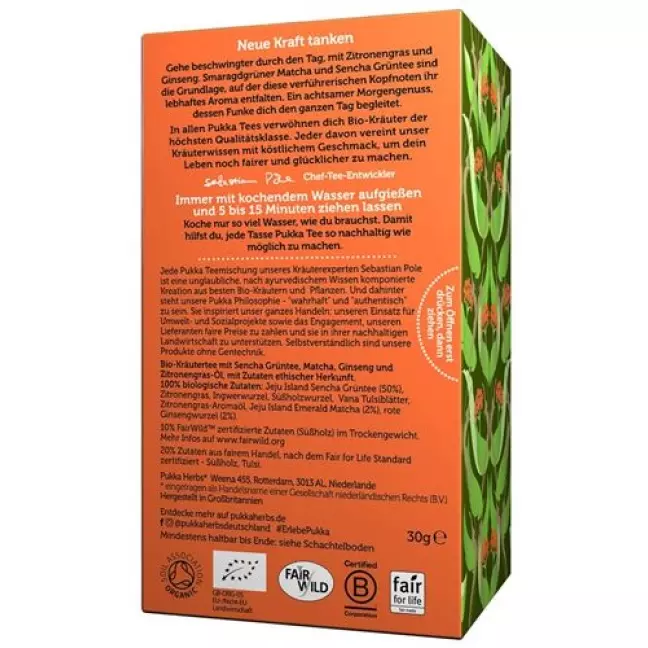 PUKKA GINSENG MATCHA GREEN TEE PUKKA GINSENG MATCHA GREEN TEE