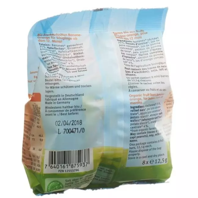 Holle Bio-Minis Banane Orange 100г Holle Bio-Minis Banane Orange 100г