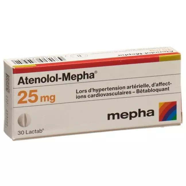 Atenolol Mepha 25 mg 100 Lactabs Atenolol Mepha 25 mg 100 Lactabs