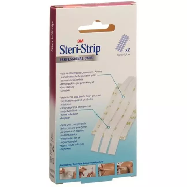 3M Steri Strip 6x75мм Weiss Verstarkt 2x 3 штуки 3M Steri Strip 6x75мм Weiss Verstarkt 2x 3 штуки