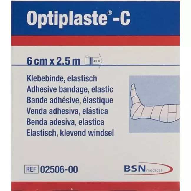 Optiplaste-C Kompressionsbinde 2.5m x 6см Optiplaste-C Kompressionsbinde 2.5m x 6см