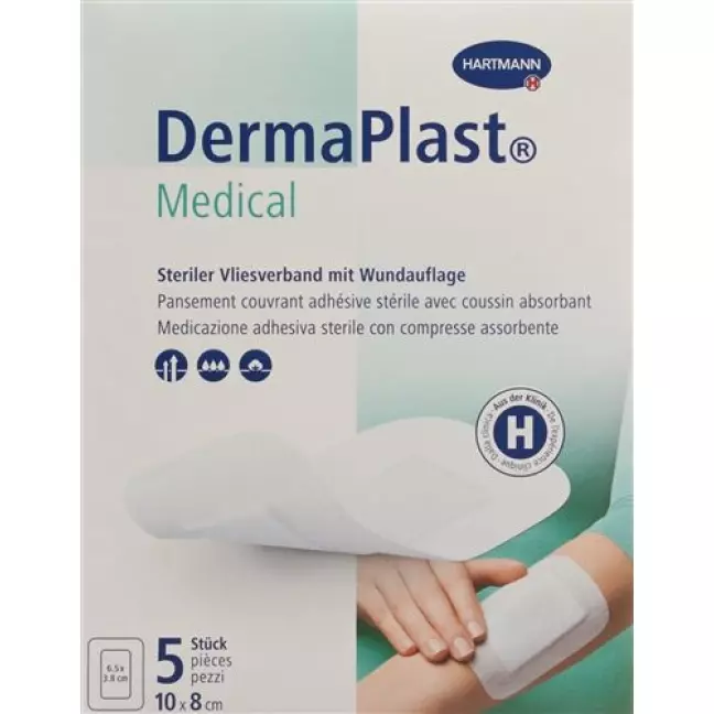 Dermaplast Medical Vliesverband 10x8см 5 штук Dermaplast Medical Vliesverband 10x8см 5 штук