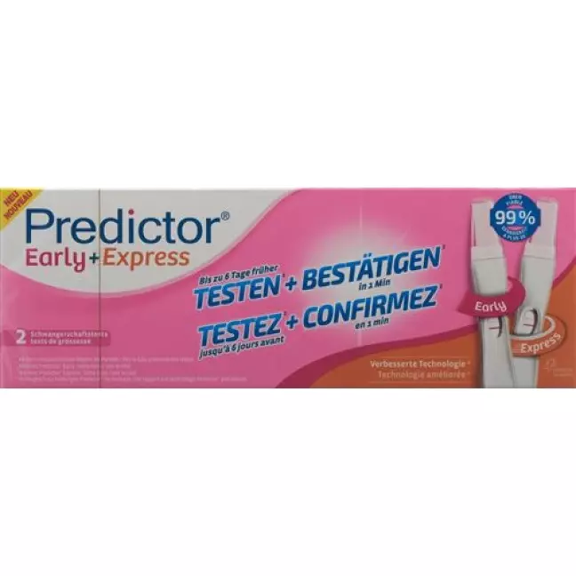 Predictor Early+express Schwangerschaft Test 2 штуки Predictor Early+express Schwangerschaft Test 2 штуки