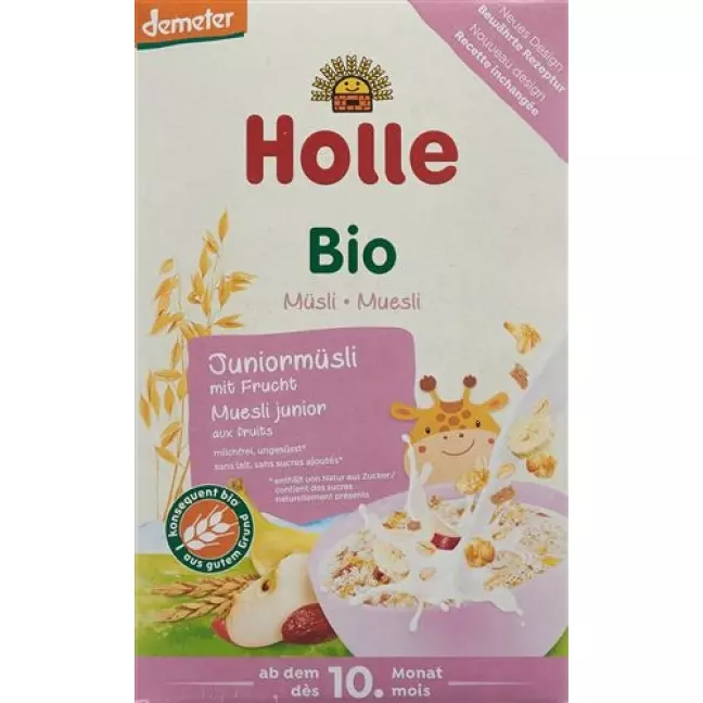 Holle Bio-Juniormuesli Mehrkorn mit Frucht 250г Holle Bio-Juniormuesli Mehrkorn mit Frucht 250г