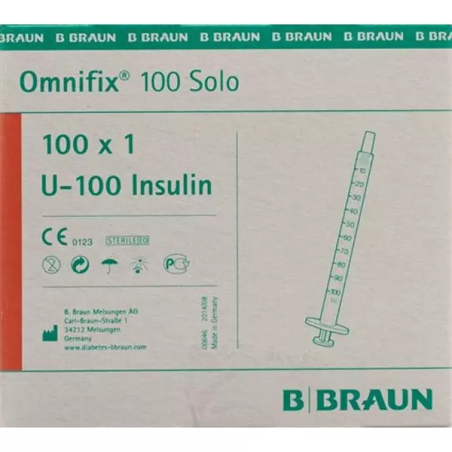 Braun Omnifix 100 Insulin 1мл Solo L 100 штук Braun Omnifix 100 Insulin 1мл Solo L 100 штук