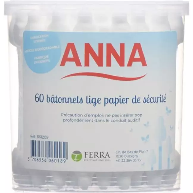 Anna Wattestabchen Sicherheit 60 штук Anna Wattestabchen Sicherheit 60 штук