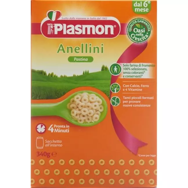 Plasmon Pastina Anellini 340г Plasmon Pastina Anellini 340г