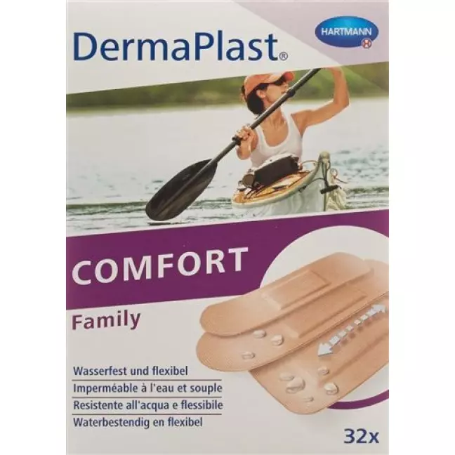 Dermaplast Comfort Family Strip Ass 32 штуки Dermaplast Comfort Family Strip Ass 32 штуки