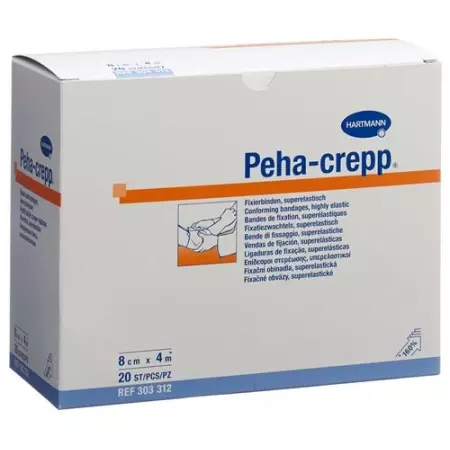 Peha Crepp S Kreppbinde 4мX8см Weiss 20 штук Peha Crepp S Kreppbinde 4мX8см Weiss 20 штук