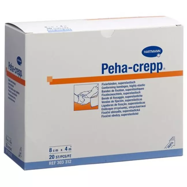 Peha Crepp S Kreppbinde 4мX8см Weiss 20 штук Peha Crepp S Kreppbinde 4мX8см Weiss 20 штук