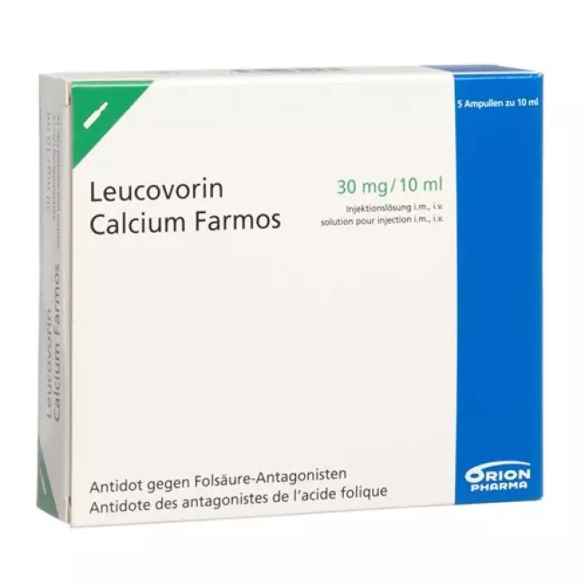 Leucovorin Calcium Farmos 30 mg/10 ml 5 Ampullen 10 ml Leucovorin Calcium Farmos 30 mg/10 ml 5 Ampullen 10 ml