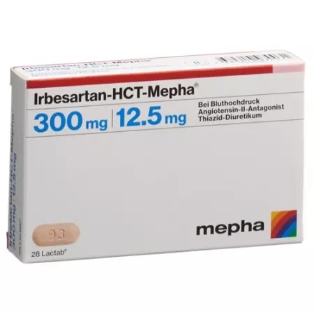 Ирбесартан ГХТ Мефа 300/12,5 28 таблеток покрытых оболочкой