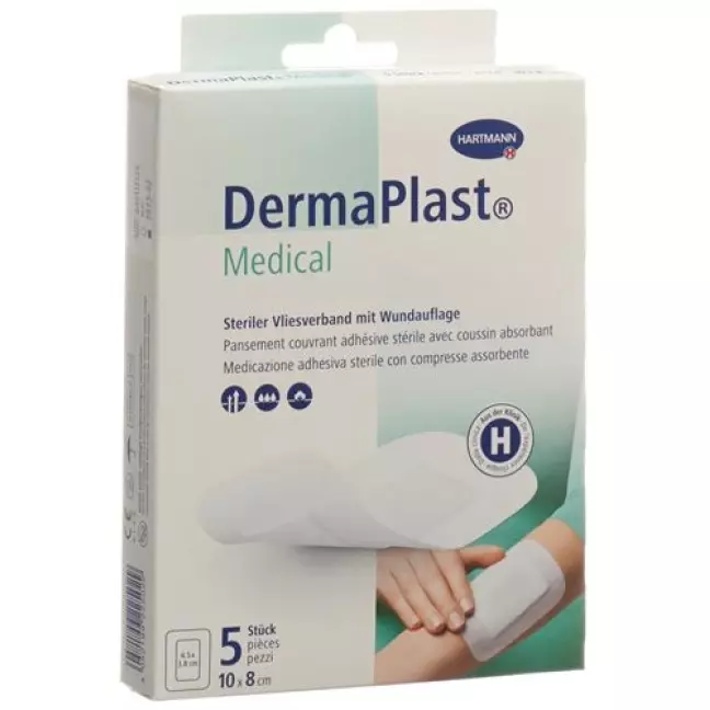 Dermaplast Medical Vliesverband 10x8см 5 штук Dermaplast Medical Vliesverband 10x8см 5 штук