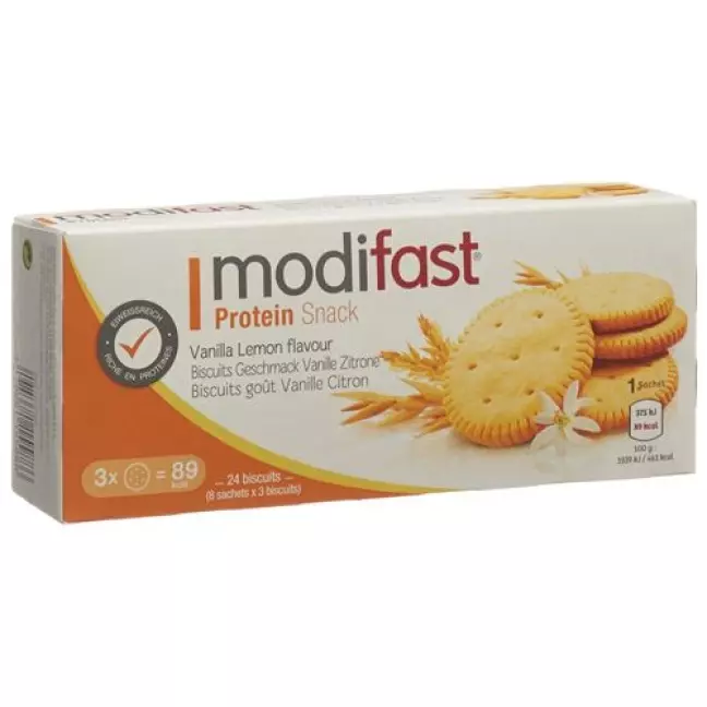 Modifast Protein Snack Biscuits Vanille Zitrone 8 X 19.5 g Modifast Protein Snack Biscuits Vanille Zitrone 8 X 19.5 g